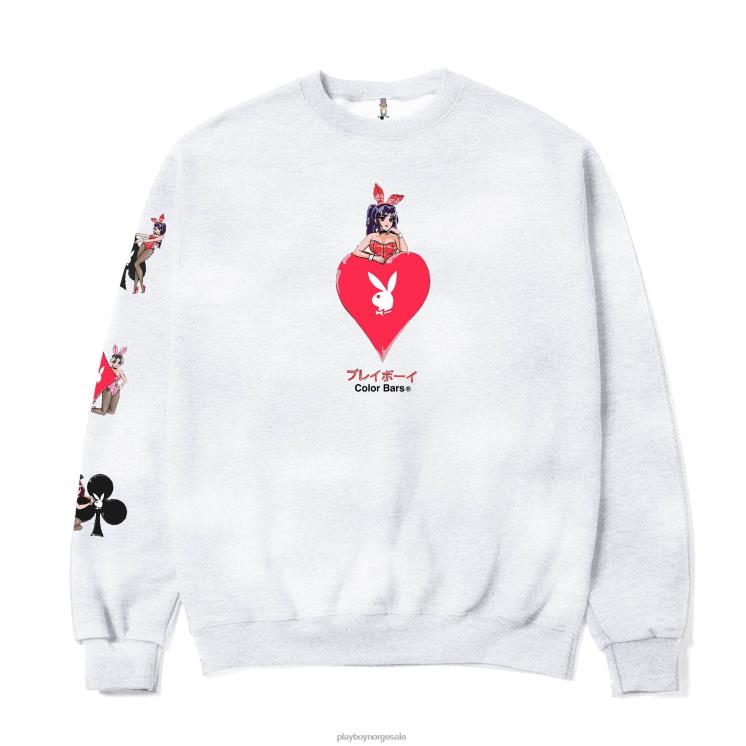 Playboy askegrå menn hjerte-ess 30 crewneck klær 24X2X354