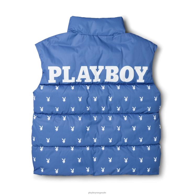 Playboy blå kvinner bunny puffer vest klær 24X2X1128