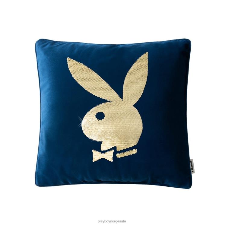 Playboy blå unisex kaninhode med paljettpute tilbehør 24X2X897