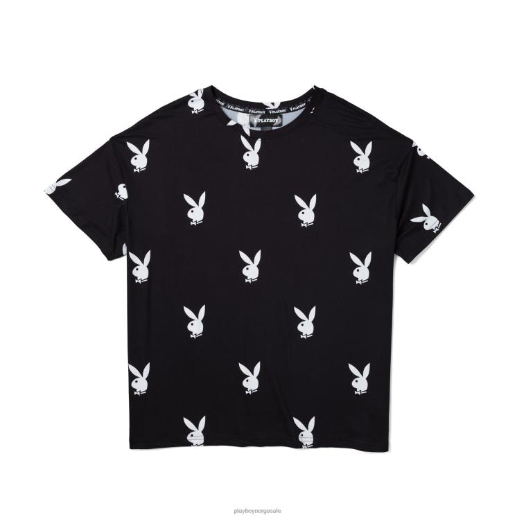 Playboy hvit kvinner over hele bunny tee klær 24X2X973