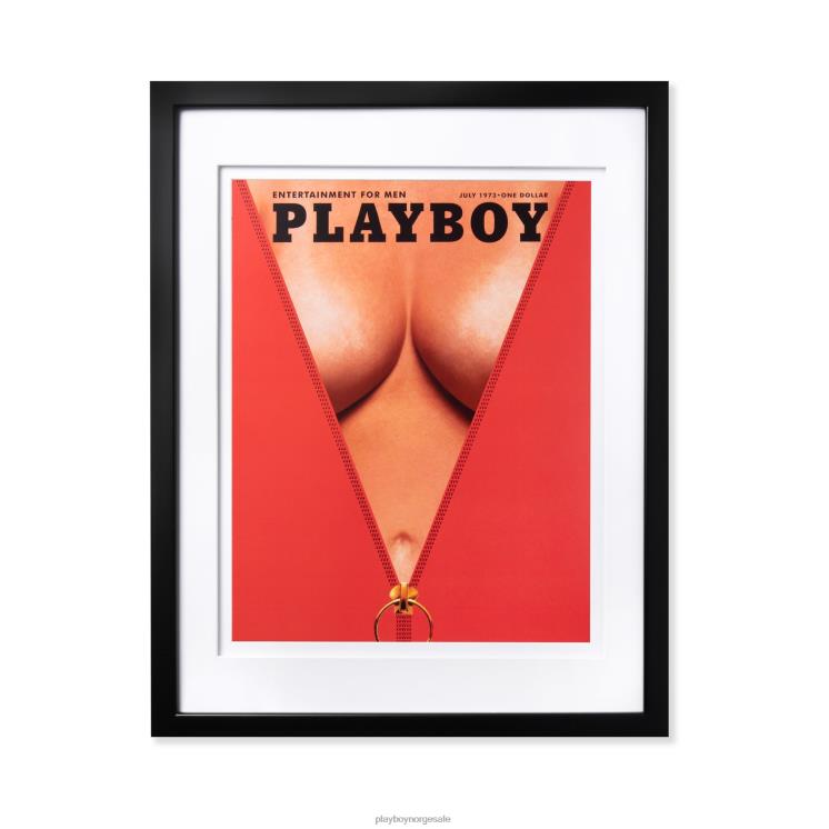 Playboy hvit ramme unisex juli 1973 omslagsrammetrykk tilbehør 24X2X909