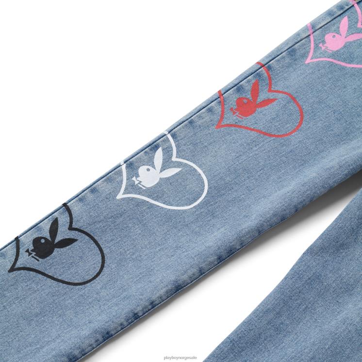 Playboy opprinnelig kvinner baggy bunny heart denimbukser amore klær 24X2X1179