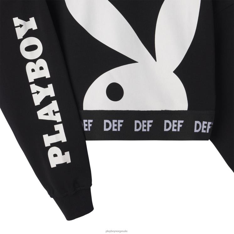 Playboy opprinnelig kvinner cropped logo crewneck klær 24X2X1073