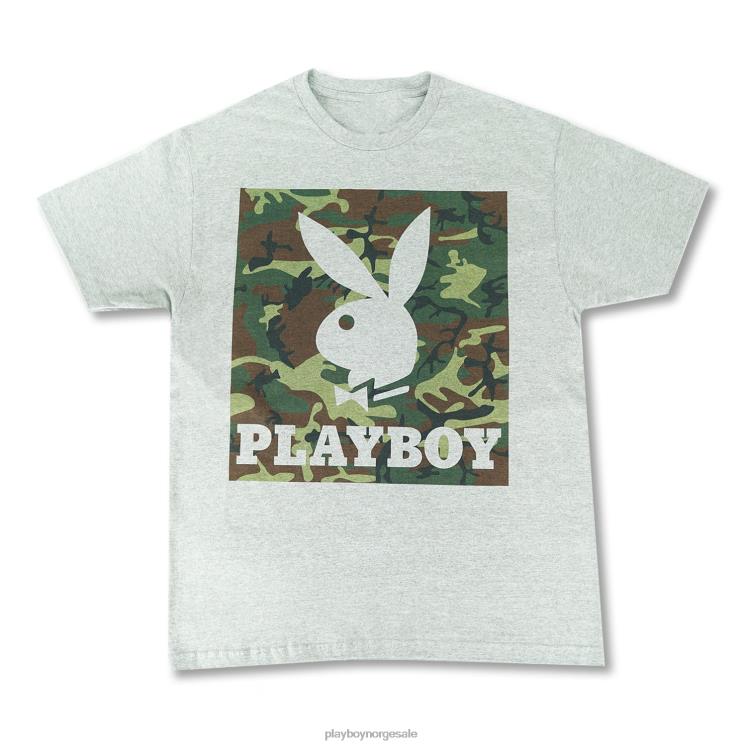 Playboy opprinnelig menn camo boks grå t-skjorte klær 24X2X134