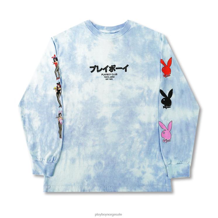 Playboy opprinnelig menn tokyo club tie-dye bunny lang ermet klær 24X2X91