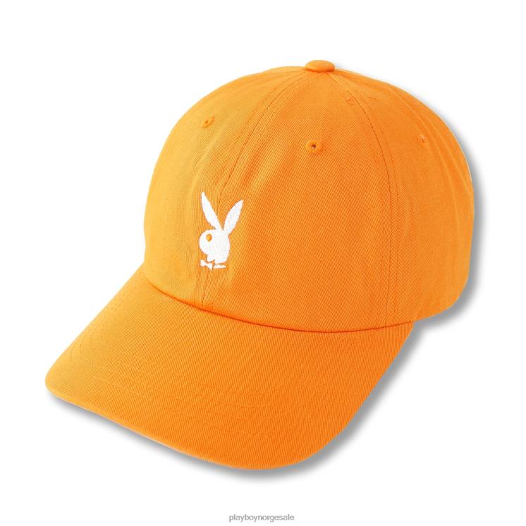 Playboy oransje menn justerbar lue med logo med kaninhode tilbehør 24X2X709