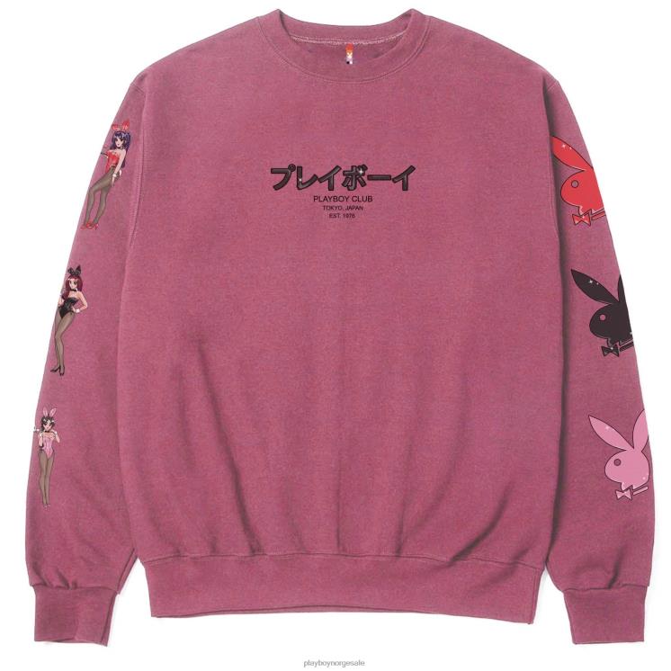 Playboy pigment rødbrun menn tokyo club bunny crewneck klær 24X2X344