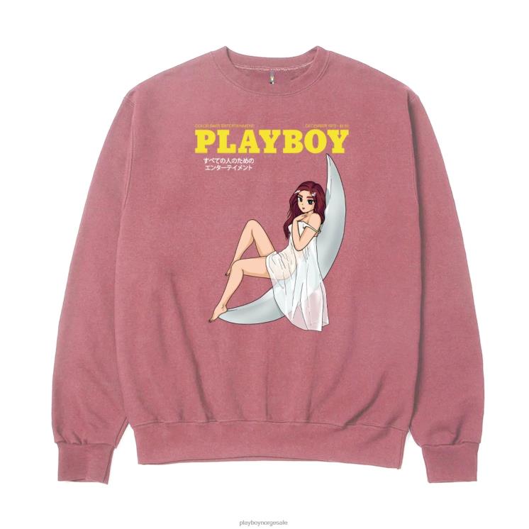 Playboy pigment rødbrun menn tokyo club månebelyst crewneck klær 24X2X366