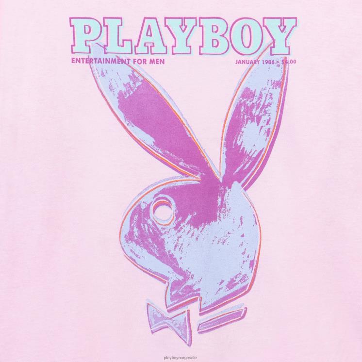 Playboy rosa menn januar 1986 andy warhol dekke langermet t-skjorte klær 24X2X164