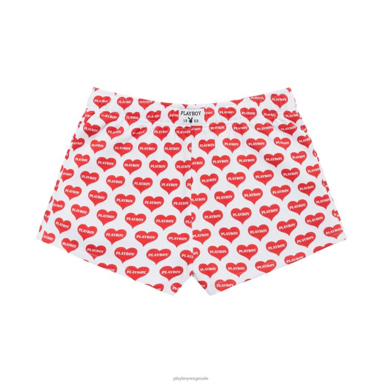 Playboy rød Hvit kvinner heart lounge boxershorts klær 24X2X1264