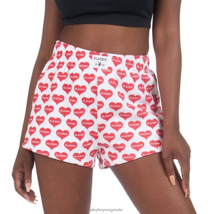 Playboy rød Hvit kvinner heart lounge boxershorts klær 24X2X1264