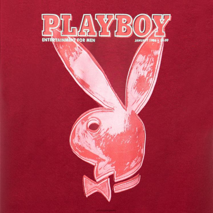 Playboy rød menn januar 1986 andy warhol cover t-skjorte klær 24X2X163