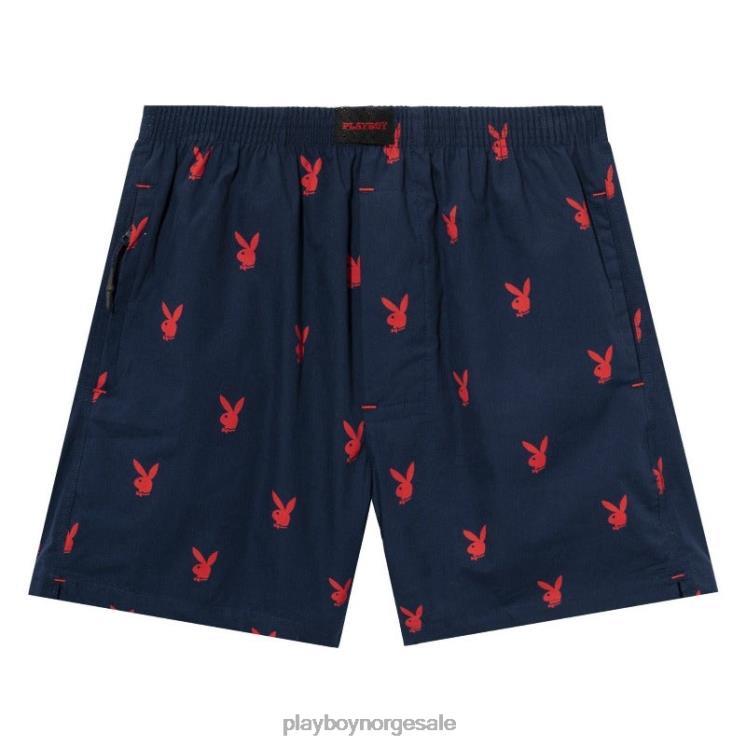 Playboy rød menn repeterende lounge shorts med kaninhode klær 24X2X582