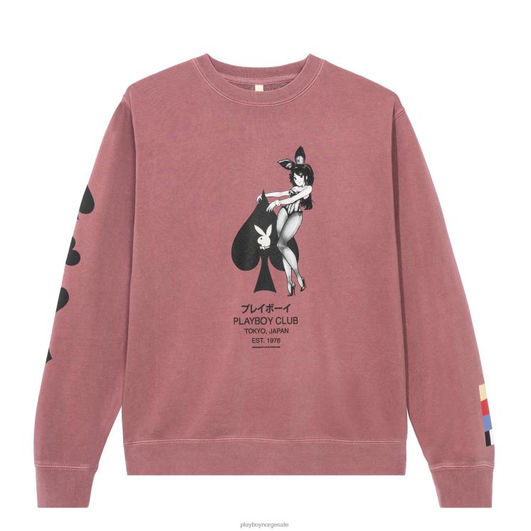 Playboy rødbrun menn spar ess crewneck klær 24X2X428