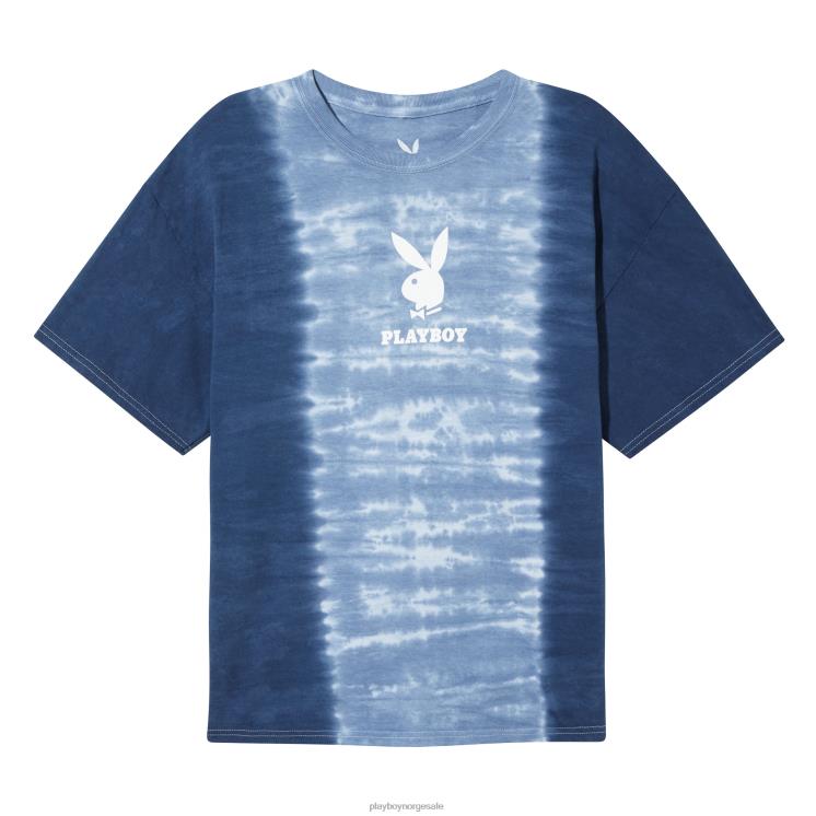 Playboy skyet blått menn logo vertikal tie-dye t-skjorte klær 24X2X122