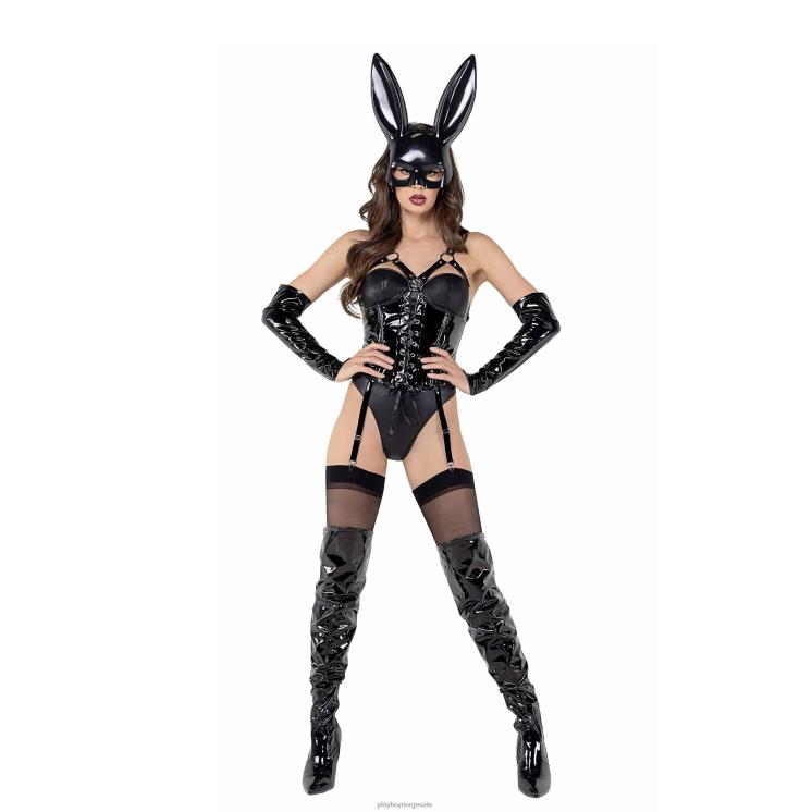 Playboy svart kvinner bunny dominatrix - 4 stk sett klær 24X2X1358