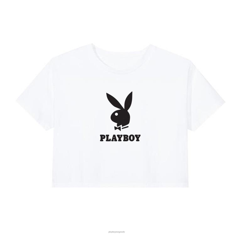 Playboy svart kvinner logo beskåret t-skjorte klær 24X2X922