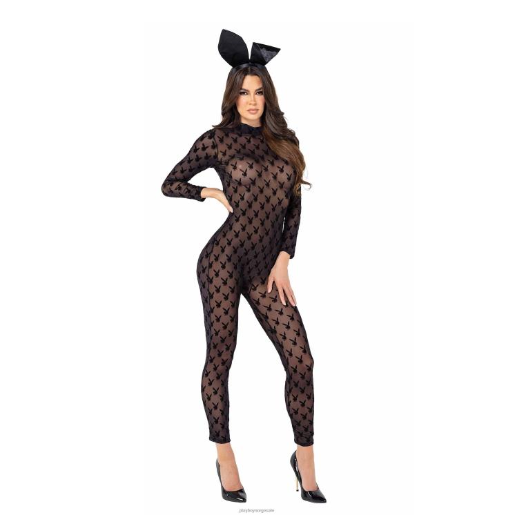 Playboy svart kvinner ren bunny bodysuit - 2 stk sett klær 24X2X1355