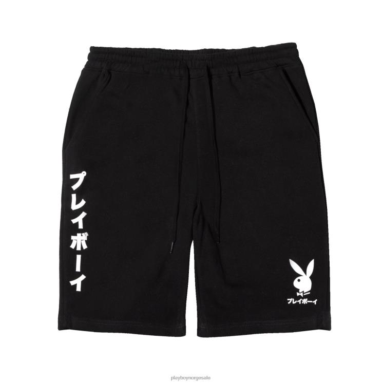 Playboy svart menn Japansk kaninhode sweatshorts klær 24X2X569