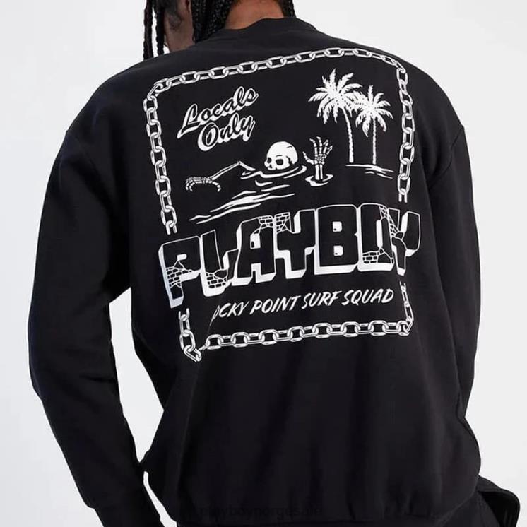 Playboy svart menn pb rocky point crewneck klær 24X2X367