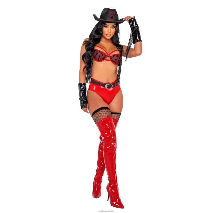 Playboy svart rød kvinner buckaroo cowgirl - 5 stk sett klær 24X2X1364