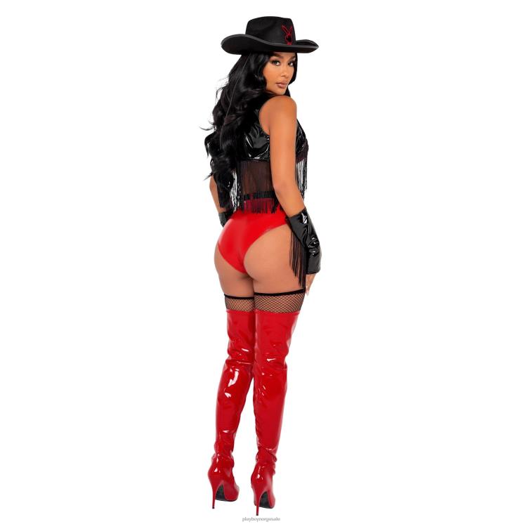 Playboy svart rød kvinner buckaroo cowgirl - 5 stk sett klær 24X2X1364