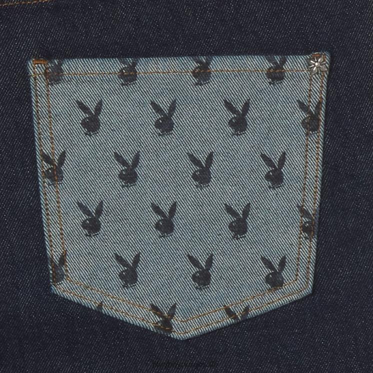 Playboy x John Richmond mørke blå menn denim bukser klær 24X2X534