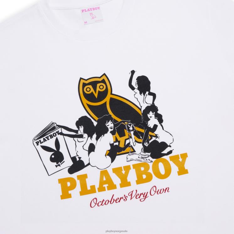 Playboy x OVO hvit menn femlin t-skjorte klær 24X2X316