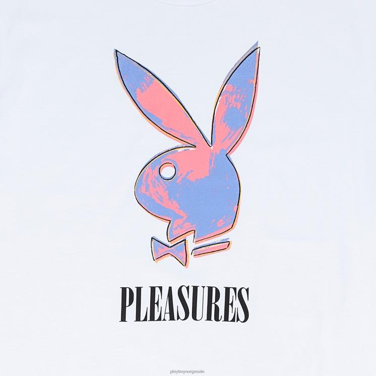 Playboy x Pleasures hvit menn pop art t-skjorte klær 24X2X131