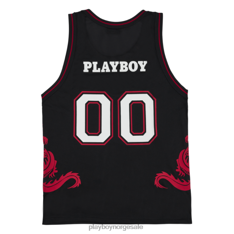 Playboy x Pleasures svart menn tails basketball jersey klær 24X2X161