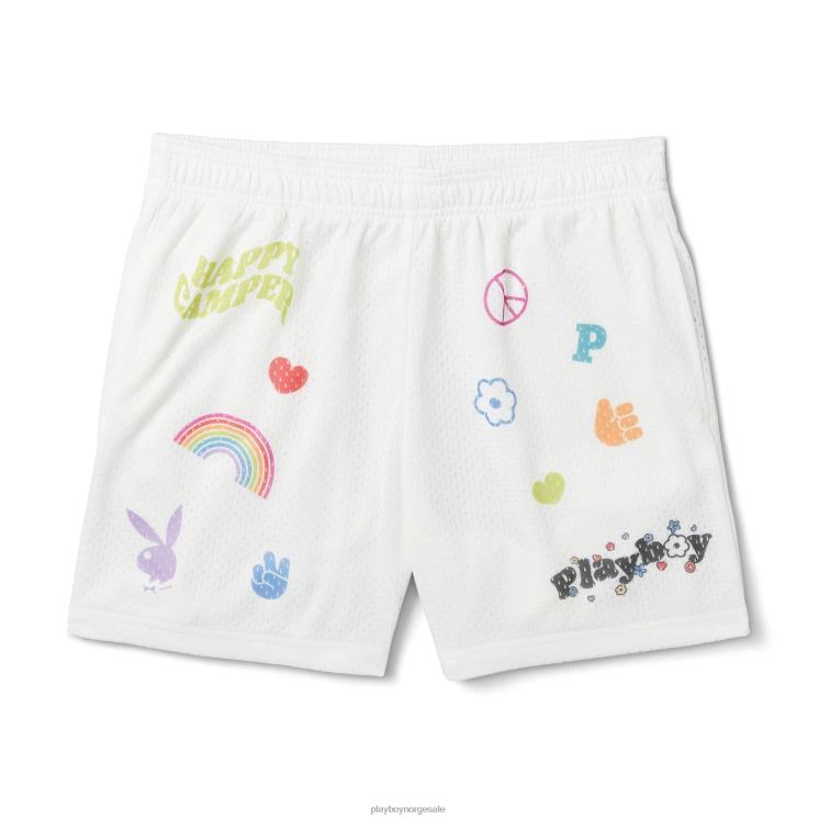 Playboy stjerne hvit kvinner basketballshorts klær 24X2X1336