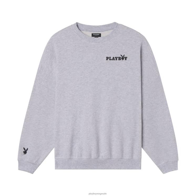 Playboy grå kvinner klassisk crewneck klær 24X2X1115