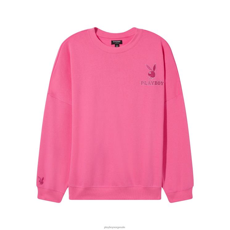 Playboy lekekamerat rosa kvinner klassisk crewneck klær 24X2X1118