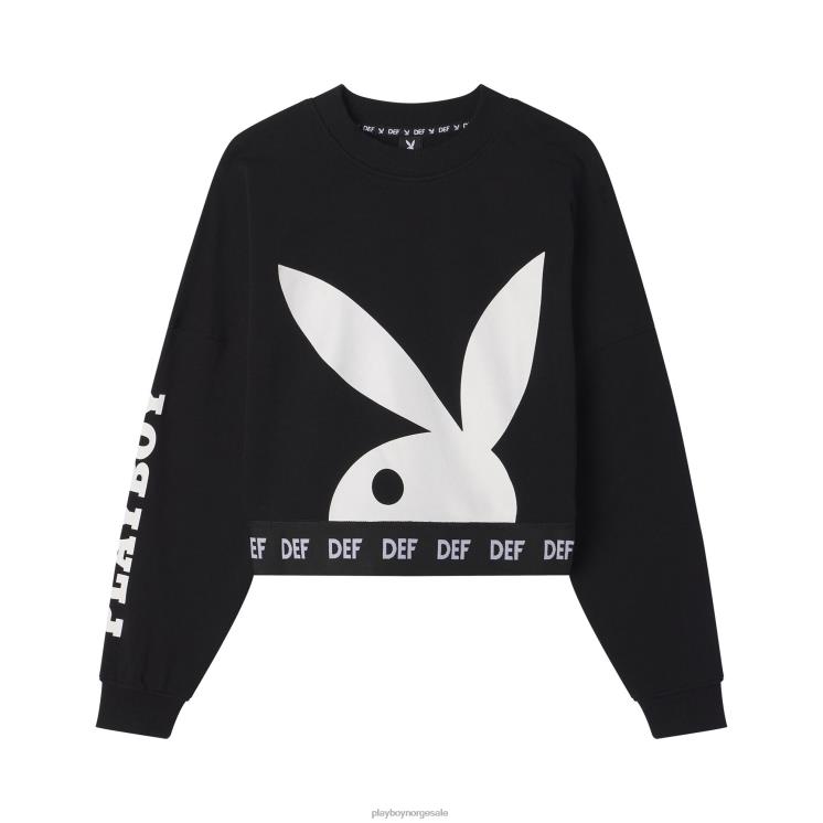 Playboy opprinnelig kvinner cropped logo crewneck klær 24X2X1073