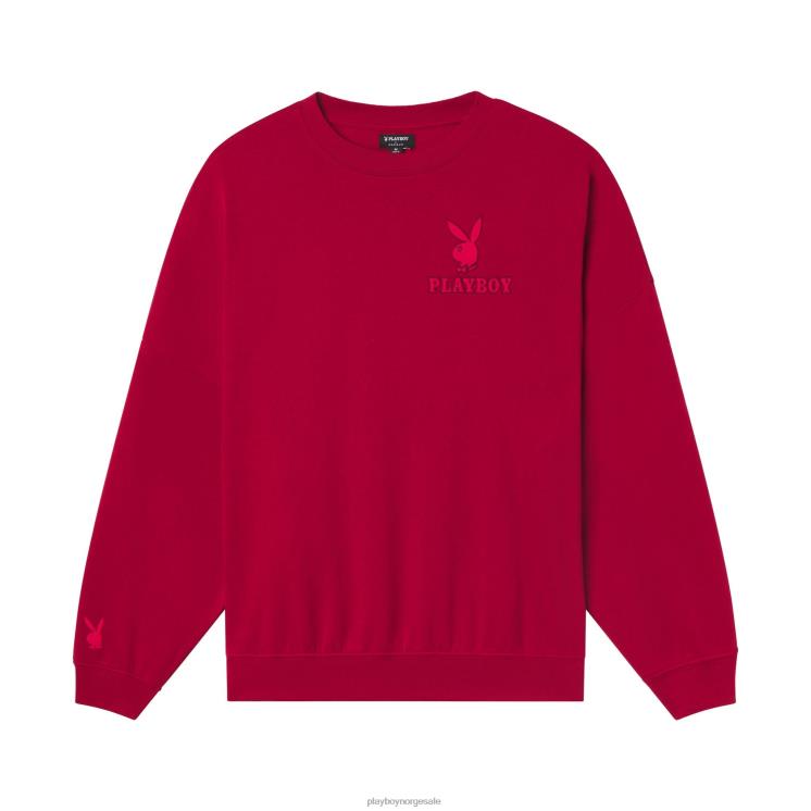 Playboy skarlagenrød kvinner klassisk crewneck klær 24X2X1114