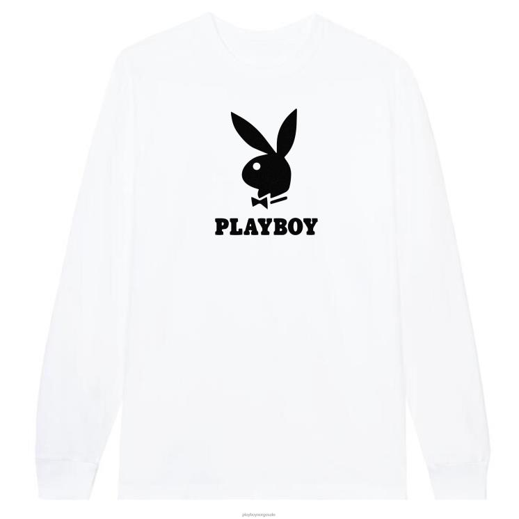 Playboy hvit menn langermet logo klær 24X2X61