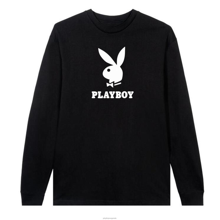 Playboy svart menn langermet logo klær 24X2X59