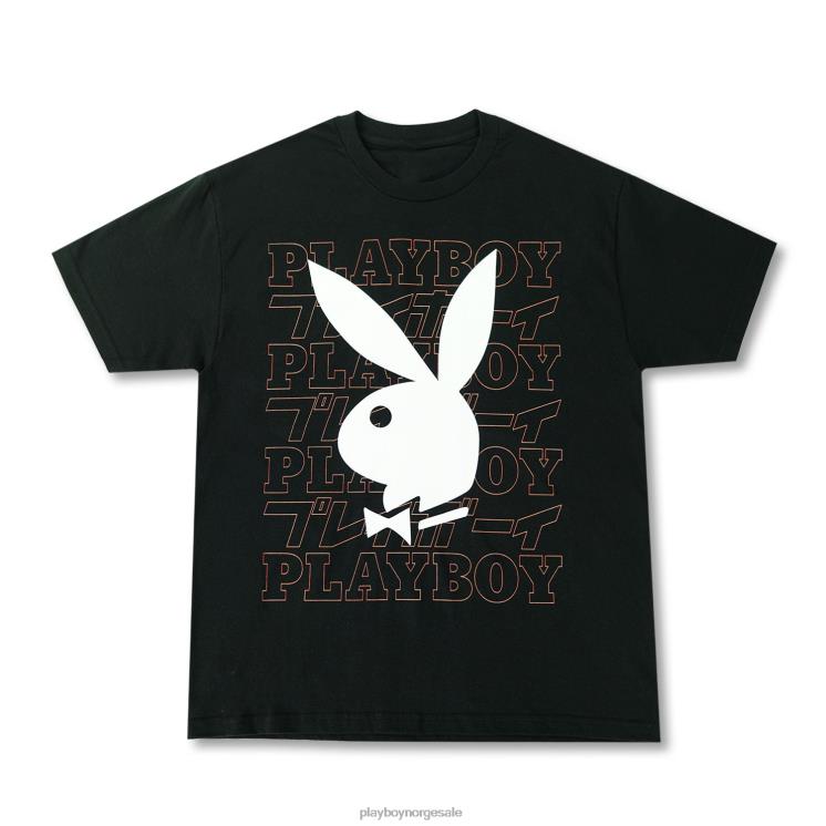 Playboy svart menn masthead kanji tee klær 24X2X135