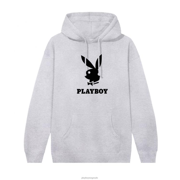 Playboy gråmelert menn logo hettegenser klær 24X2X399